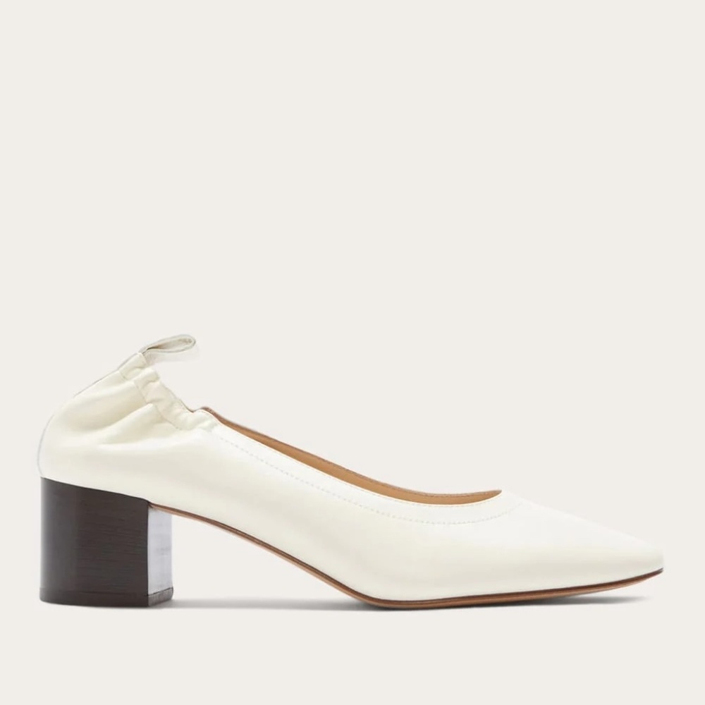 EW Everlane Day Italian Leather Heel In Bone (size 9)